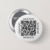 QR Code Generator Werbewebsite Einfach Weiß Button (Vorne & Hinten)