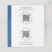 QR-Code generierte Informationen Gezeichnetes Schr Platzkarte (Außenseite Aufgefaltet)