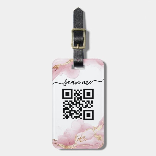 QR-Code Gepäckanhänger (Vorderseite vertikal)