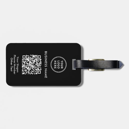 QR-Code Gepäckanhänger (Rückseite horizontal)