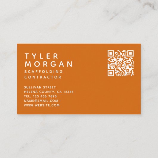 QR-Code Gerüstungsunternehmen Visitenkarte (Rückseite)