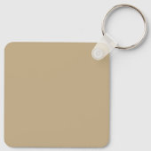 QR-Code Geschäft-Logo Beige Minimalistisches Gesch Schlüsselanhänger (Rückseite)