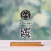 QR-Code Geschäft Logo Kontaktlos Acrylschild (Neutral)