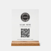 QR-Code Geschäft Logo Kontaktlos Acrylschild (Vorderseite)