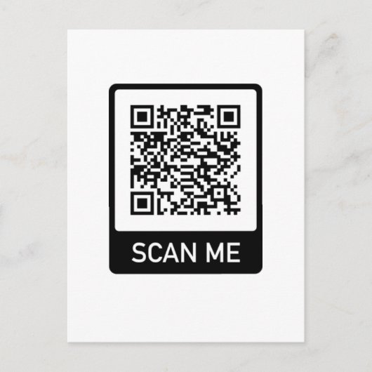 QR-Code-Geschäft Postkarte (Vorderseite)