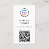 QR-Code Geschäft Professionelles Logo Visitenkarte (Vorderseite)