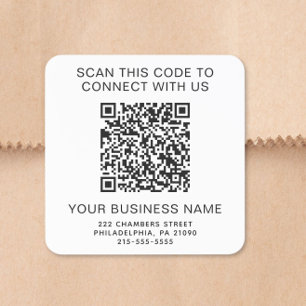 QR-Code Geschäft Quadratischer Aufkleber