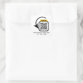 QR-Code-Geschäft Quadratischer Aufkleber (Tasche)