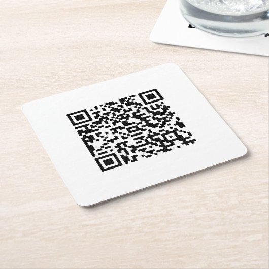 QR-Code-Geschäft Rechteckiger Pappuntersetzer (angewinkelt)