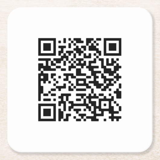 QR-Code-Geschäft Rechteckiger Pappuntersetzer (Vorderseite)