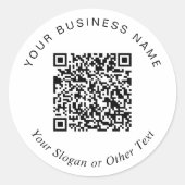 QR-Code Geschäft Runder Aufkleber (Vorderseite)