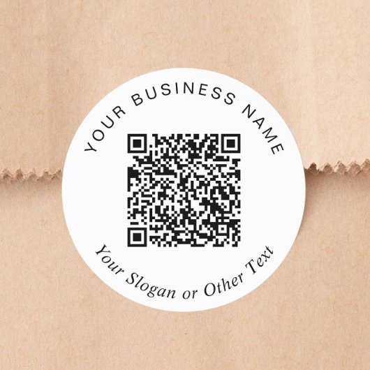 QR-Code Geschäft Runder Aufkleber