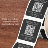 QR-Code Geschäft Schwarz Quadratischer Aufkleber