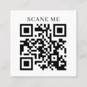 QR-Code-Geschäft | Text oder soziale Medien Quadratische Visitenkarte (Vorderseite)