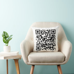 QR-Code Geschäft Unternehmens Minimalistisch   Kissen