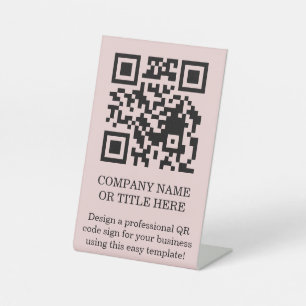 QR-Code-Geschäfts-Tischständer DIY-Schild Sockelschild