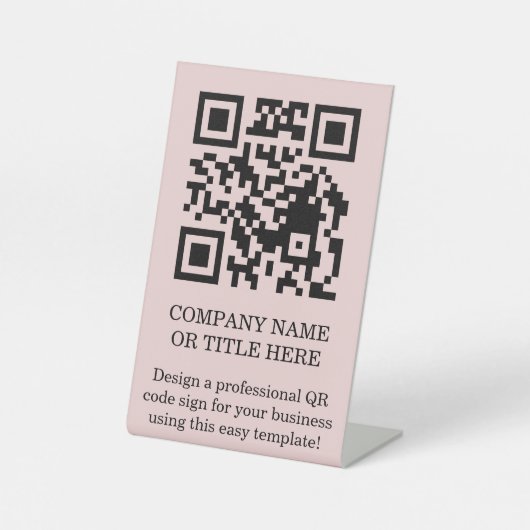 QR-Code-Geschäfts-Tischständer DIY-Schild Sockelschild (Vorderseite)