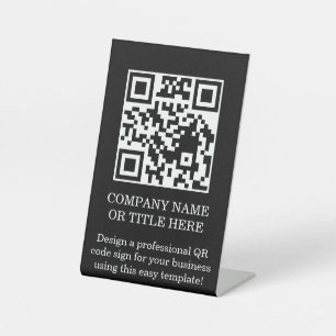 QR-Code-Geschäfts-Tischständer DIY-Schild Sockelschild