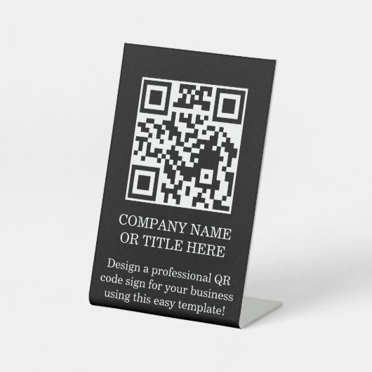 QR-Code-Geschäfts-Tischständer DIY-Schild Sockelschild (Vorderseite)