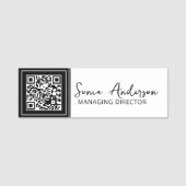 Qr Code Geschäftsbereich Beruflicher Mitarbeiter Namensschild (Vorderseite)