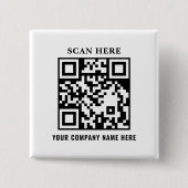 QR-Code-Geschäftsbranding Werbebutton Button (Vorderseite)