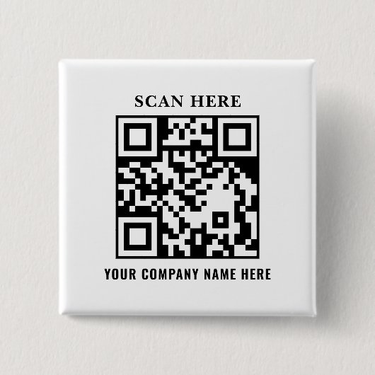 QR-Code-Geschäftsbranding Werbebutton Button (Vorderseite)