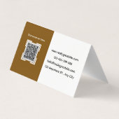 QR-Code-Geschäftskarte für Coffeeshops im gefaltet Visitenkarten (Rückseite)