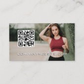QR-Code | Geschäftskarte für Frauen Visitenkarte (Vorderseite)