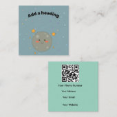 QR-Code-Geschäftskarten Quadratische Visitenkarte (Vorne/Hinten)