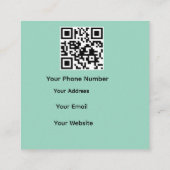 QR-Code-Geschäftskarten Quadratische Visitenkarte (Rückseite)