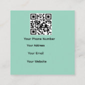 QR-Code Geschäftskarten Quadratische Visitenkarte (Rückseite)
