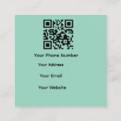 QR-Code Geschäftskarten  Quadratische Visitenkarte (Rückseite)