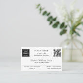 QR-Code Geschäftslogo Beruflich Notar Visitenkarte (Stehend Vorderseite)
