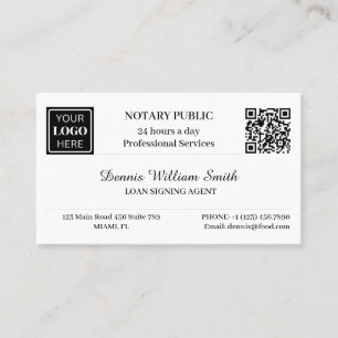 QR-Code Geschäftslogo Beruflich Notar Visitenkarte