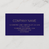 QR-Code Geschäftslogo Dunkelblau Visitenkarte (Rückseite)