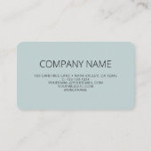 QR-Code Geschäftslogo Dusty Blue Visitenkarte (Rückseite)