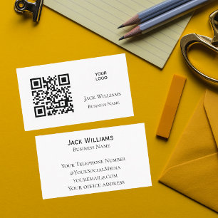 QR-Code-Geschäftslogo Einfach Professionell Modern Visitenkarte