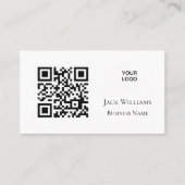 QR-Code-Geschäftslogo Einfach Professionell Modern Visitenkarte (Vorderseite)