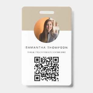 QR-Code-Geschäftslogo-ID-Karte Mitarbeiter Ausweis