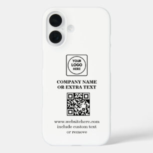 QR-Code Geschäftslogo Minimalist iPhone-Hülle iPhone 16 Hülle