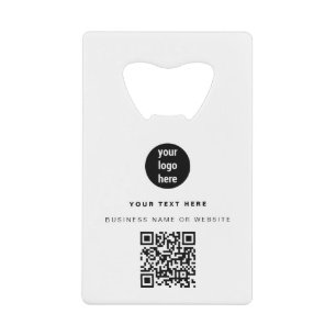 QR-Code Geschäftslogo Modern Minimalist Geschäft Geldbeutel Flaschenöffner