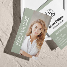 QR-Code Geschäftslogo Modern Professionell Sage Visitenkarte