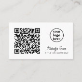 QR-Code-Geschäftslogo Modern Professionell Visitenkarte (Vorderseite)