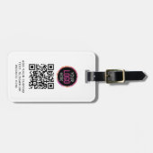 QR-Code | Geschäftslogo Professionell Modern Gepäckanhänger (Vorderseite horizontal)