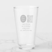 QR-Code-Geschäftslogo Professionell Schwarz Modern Glas (Rückseite)