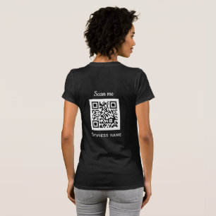 QR-Code-Geschäftslogo Professionell Schwarz Modern T-Shirt