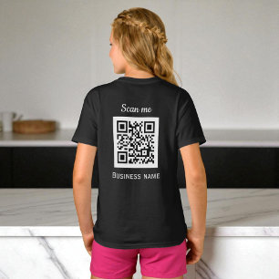 QR-Code-Geschäftslogo Professionell Schwarz Modern T-Shirt