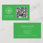 QR-Code-Geschäftslogo | Professionell und Modern Visitenkarte (Vorne/Hinten)