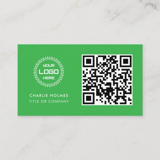 QR-Code-Geschäftslogo | Professionell und Modern Visitenkarte (Vorderseite)