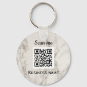 QR-Code-Geschäftslogo Professioneller Marmor Schlüsselanhänger (Vorderseite)